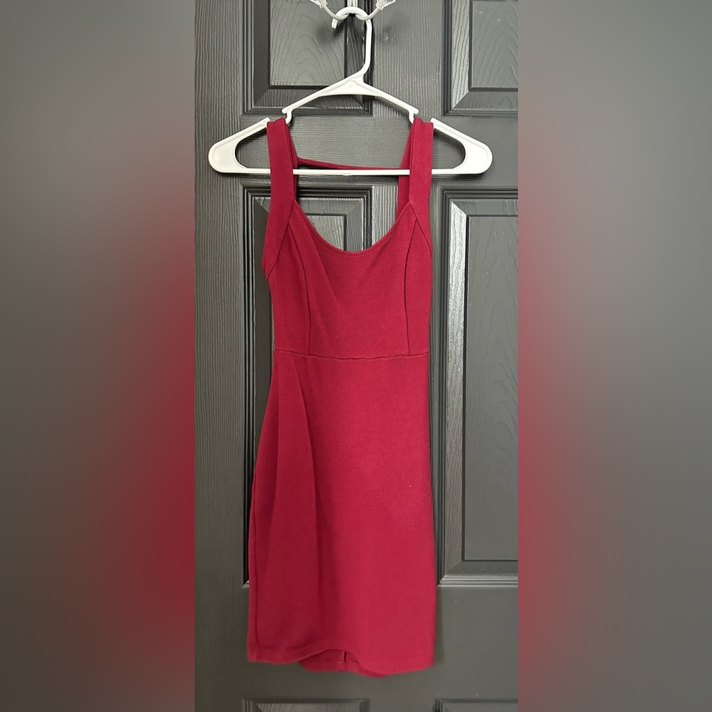 Burgundy dress